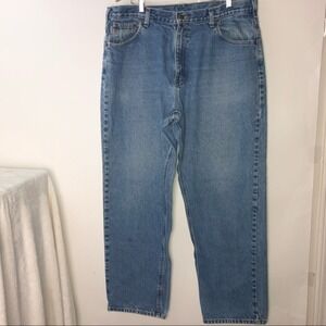 Carhartt Distressed‎ Blue Barn Chore Jeans Men's 40x34